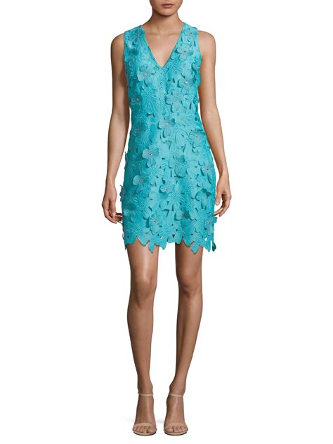 michael kors turquoise lace dress